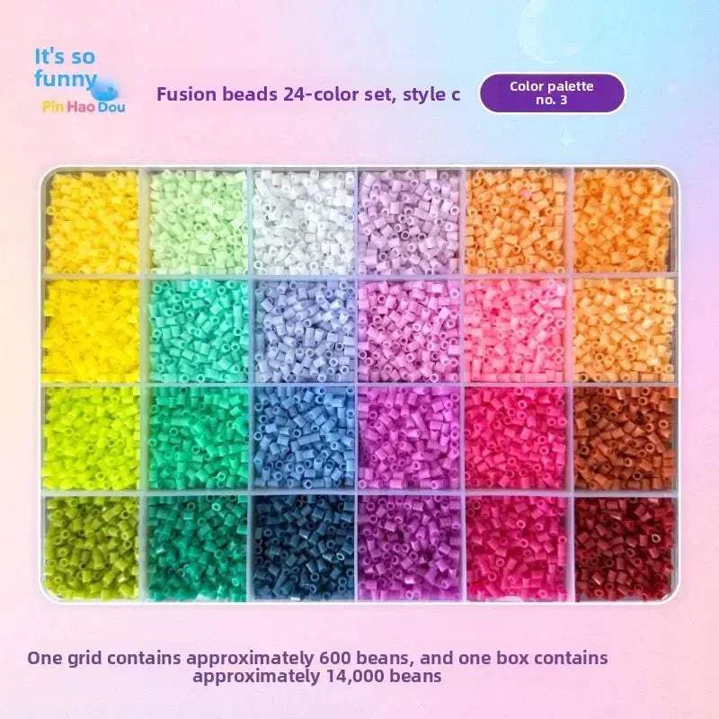 Educational 14000 Piece Fuse Beads Box for Kids Pixel Art - ToylandEU