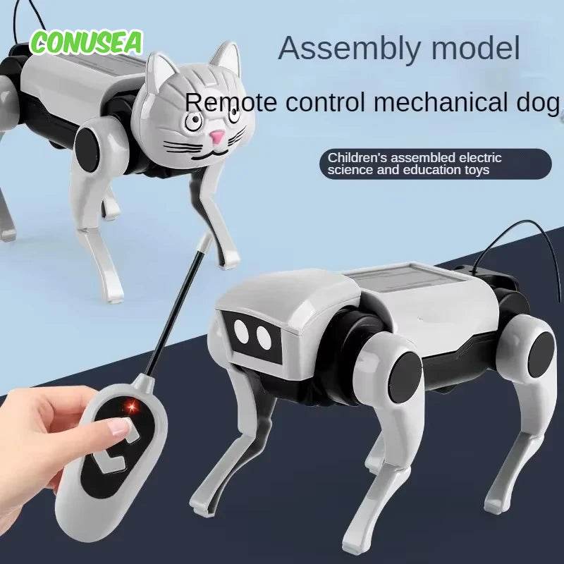 Educational 2 In 1 RC Robot Puppy and Cat Remote Control Toys with DIY Assembling Feature for Boys and Girls - ToylandEU