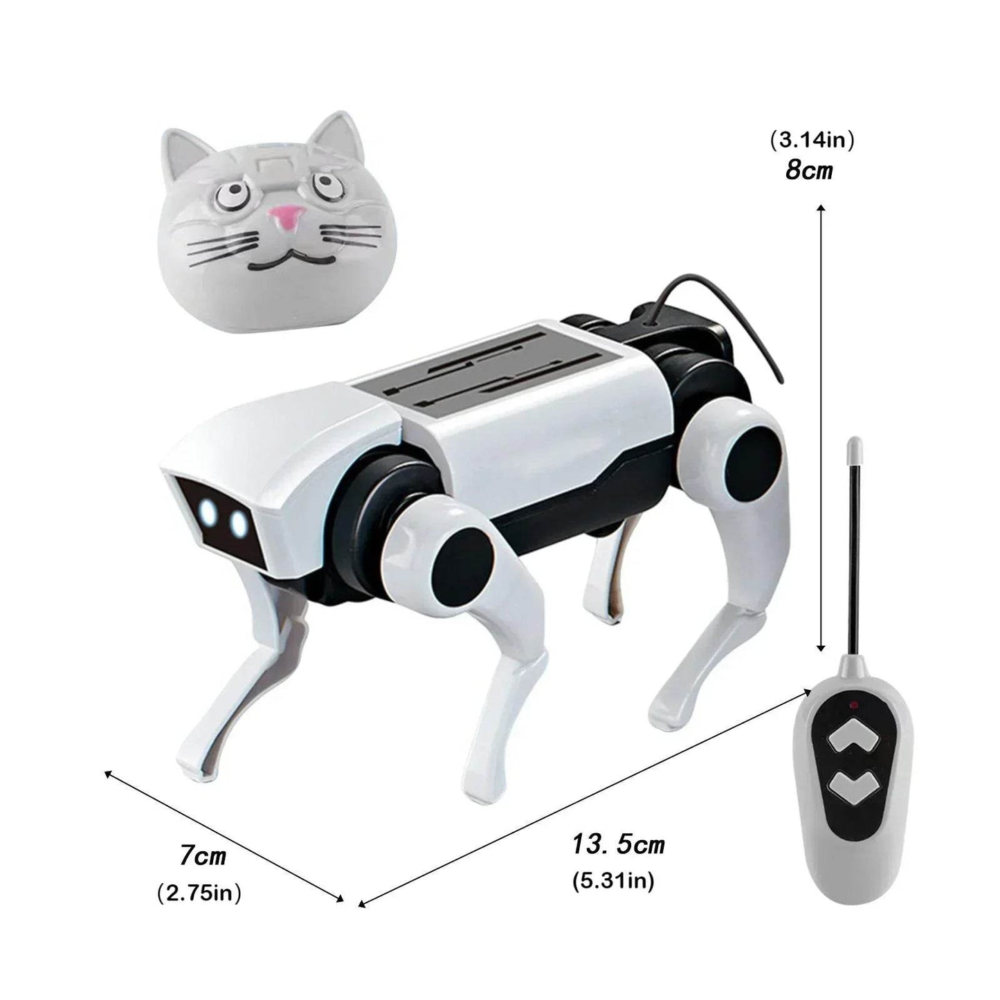 Educational 2 In 1 RC Robot Puppy and Cat Remote Control Toys with DIY Assembling Feature for Boys and Girls - ToylandEU