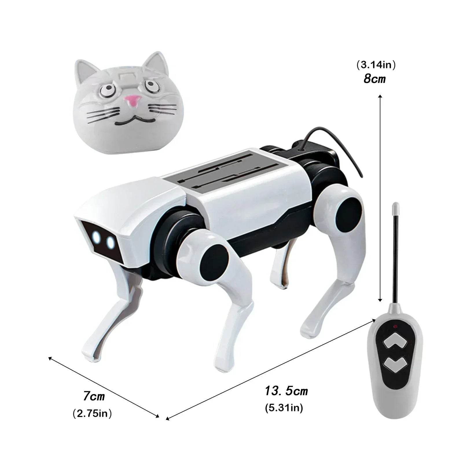 Educational 2 In 1 RC Robot Puppy and Cat Remote Control Toys with DIY Assembling Feature for Boys and Girls - ToylandEU