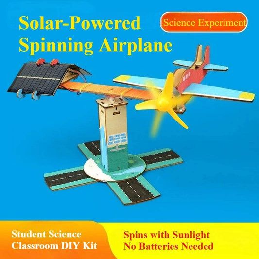 Educational Airplane Kit Spinning Solar Powered For Kids - ToylandEU