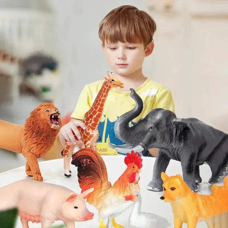 Educational Animal Figure Toy Set With Picture Book - ToylandEU