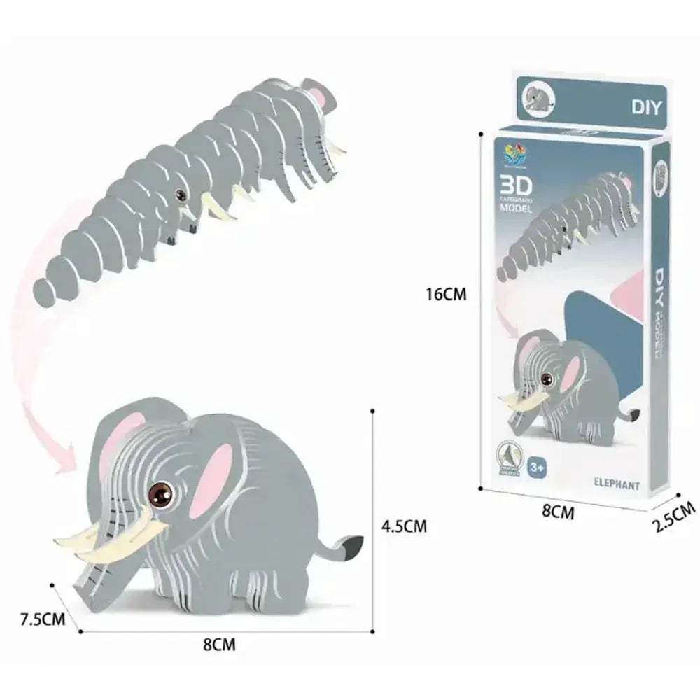 Educational Animal Theme 3D Puzzle Craft Set for Kids - ToylandEU
