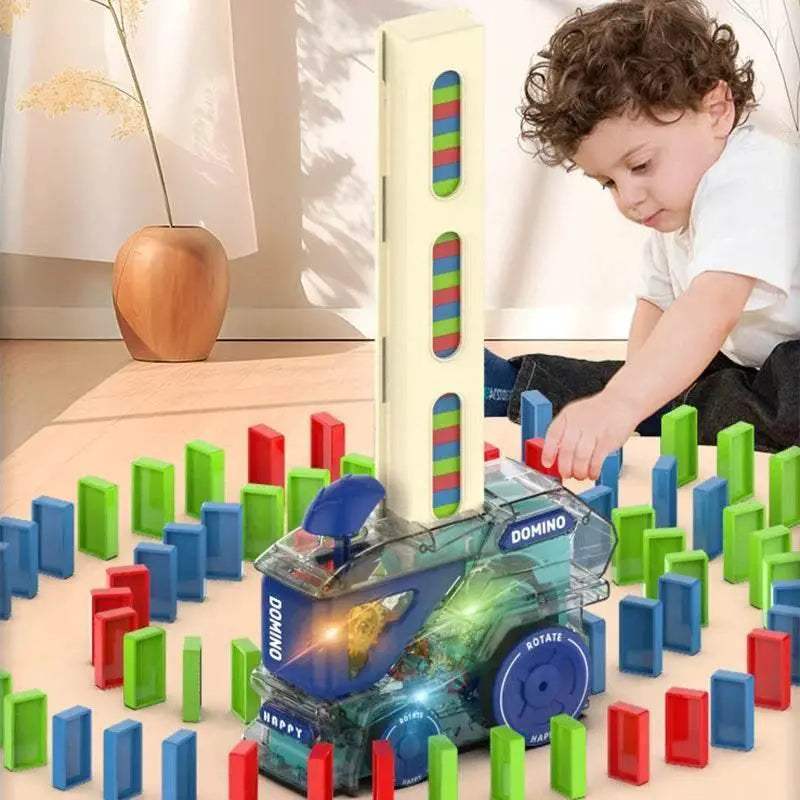 Educational Automatic Domino Train Set with 60 Colorful Dominos for Children Ages 4 to 12 Years - ToylandEU