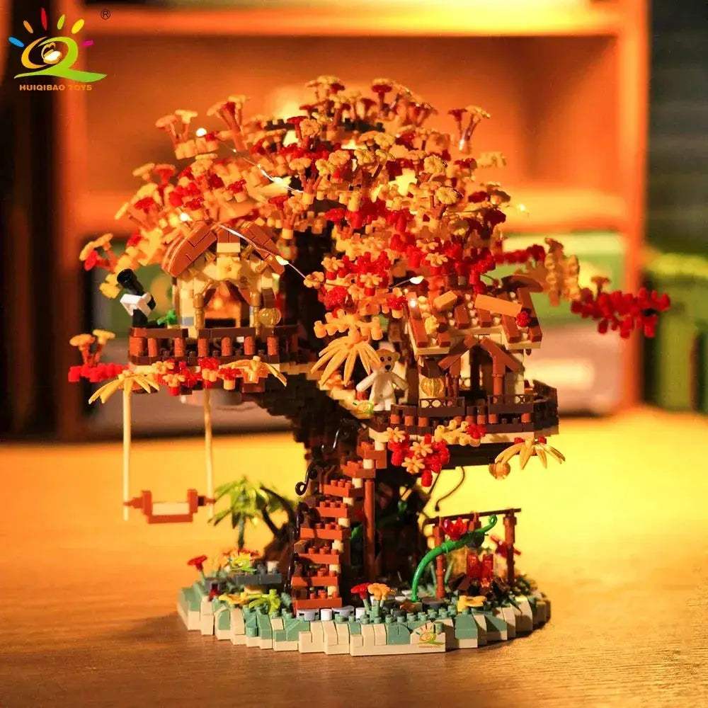 Educational Autumn Treehouse Architecture Micro Building Blocks For Kids - ToylandEU