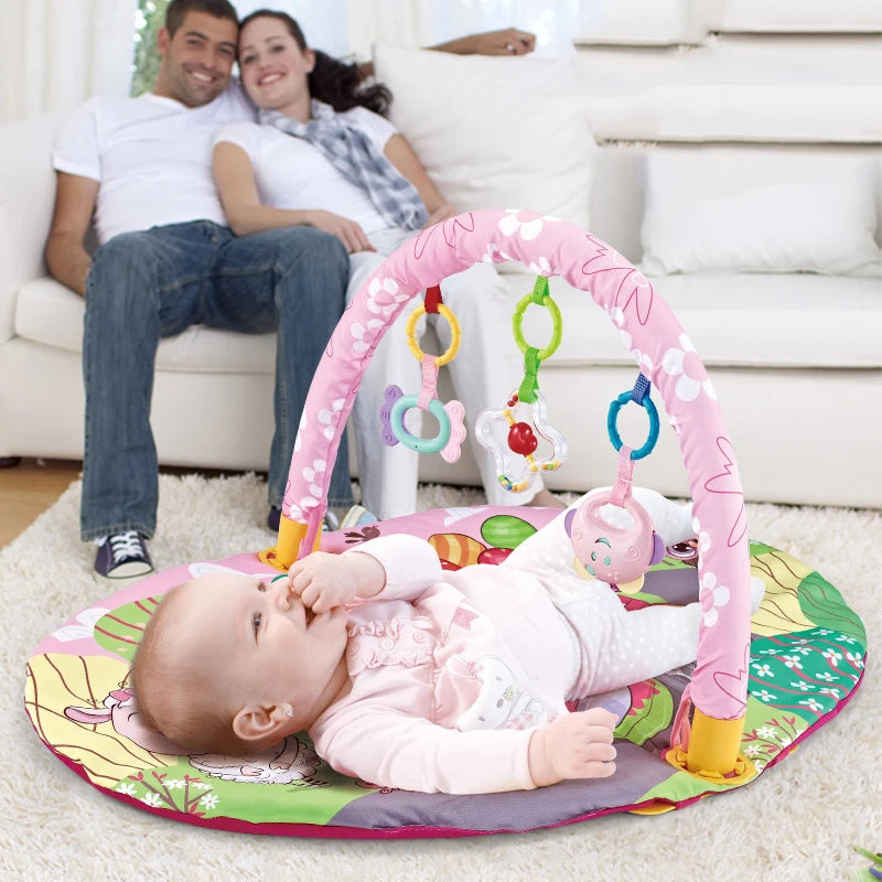 Educational Baby Play Mat With Fitness Frame Rack For Infant Crawling And Early Development - ToylandEU