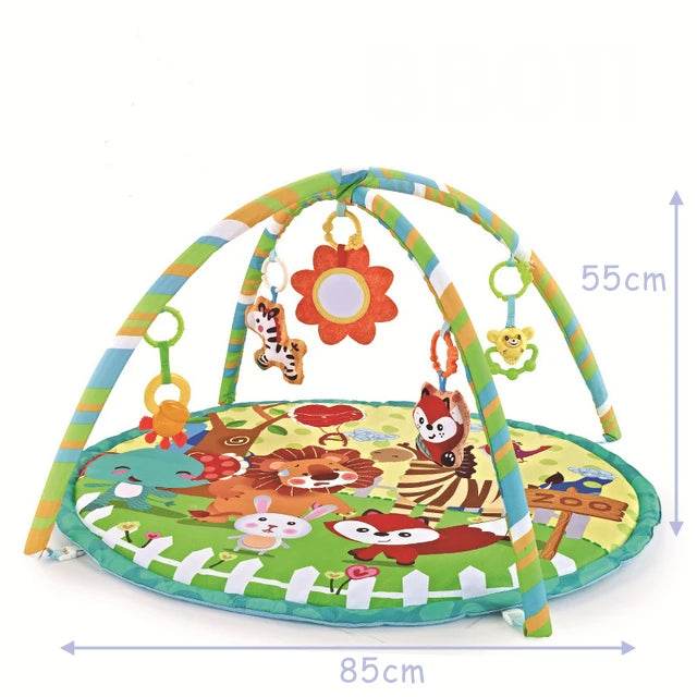Educational Baby Play Mat With Fitness Frame Rack For Infant Crawling And Early Development - ToylandEU