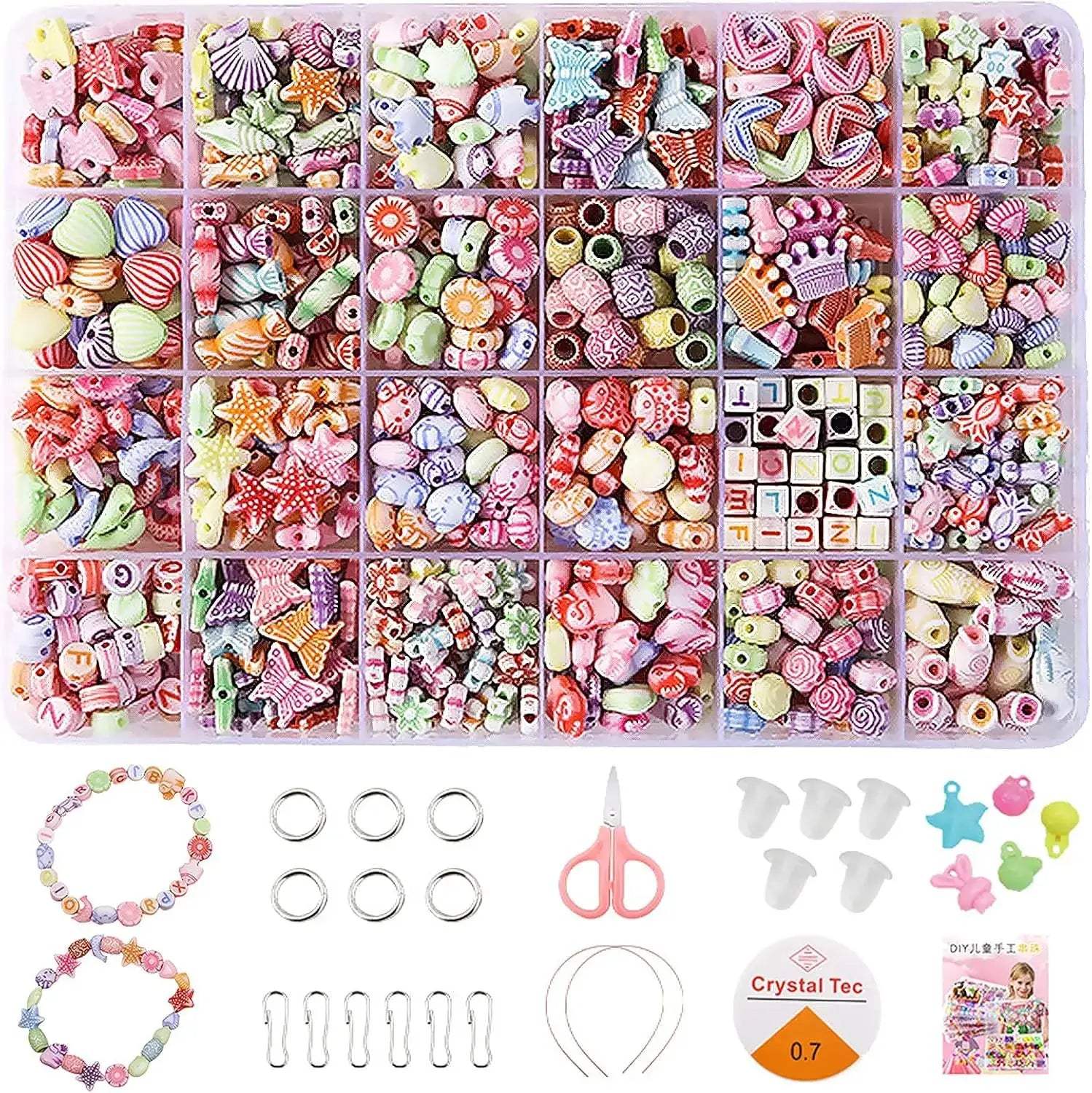 Educational Beaded Jewelry Kit for Kids Diy Craft Set - ToylandEU