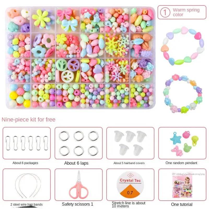 Educational Beaded Jewelry Kit for Kids Diy Craft Set - ToylandEU