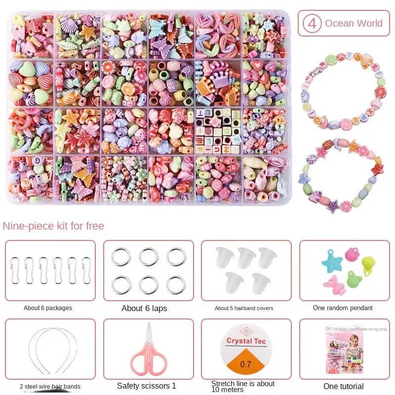Educational Beaded Jewelry Kit for Kids Diy Craft Set - ToylandEU