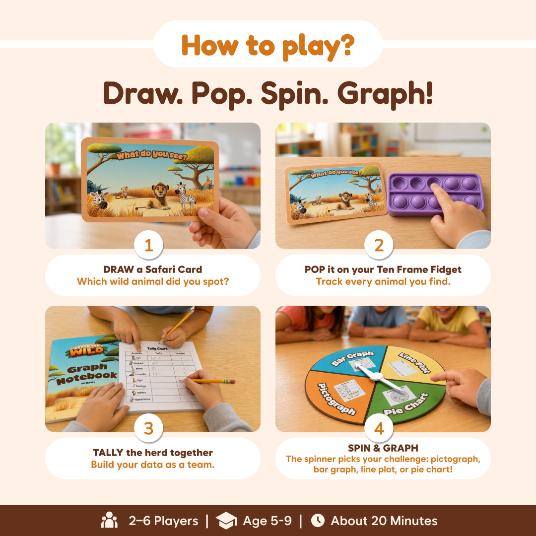 Educational Board Game | Tally Charts & Graphs | Toylandeu™