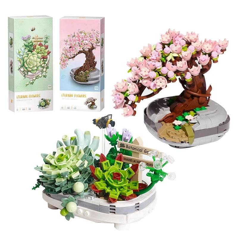 Educational Building Block Set Cherry Blossom Bouquet Gift - ToylandEU