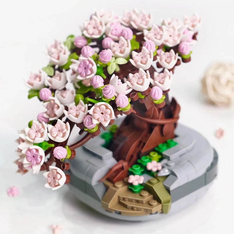 Educational Building Block Set Cherry Blossom Bouquet Gift - ToylandEU