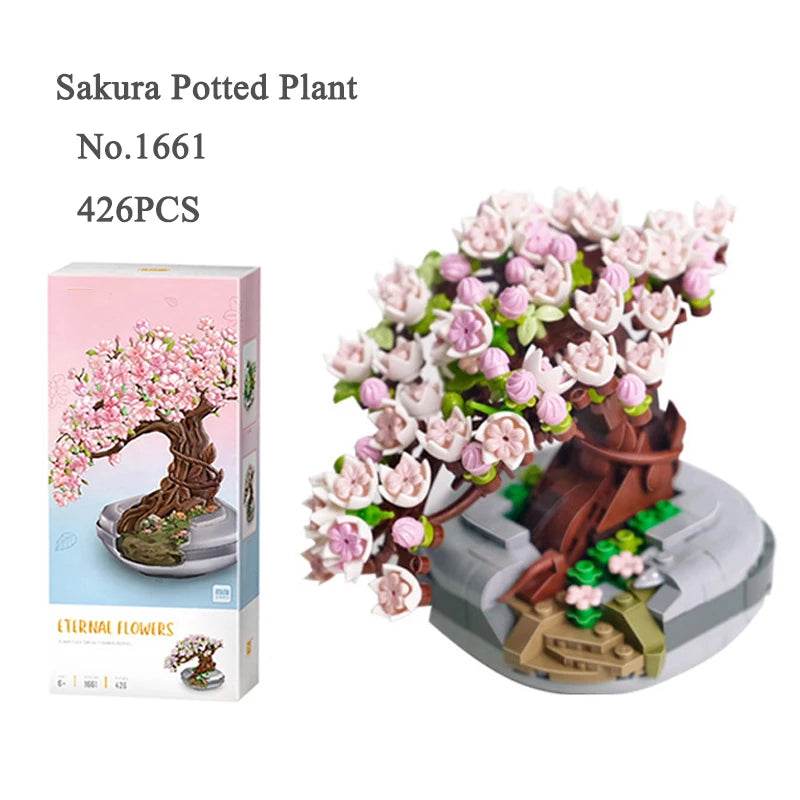 Educational Building Block Set Cherry Blossom Bouquet Gift - ToylandEU