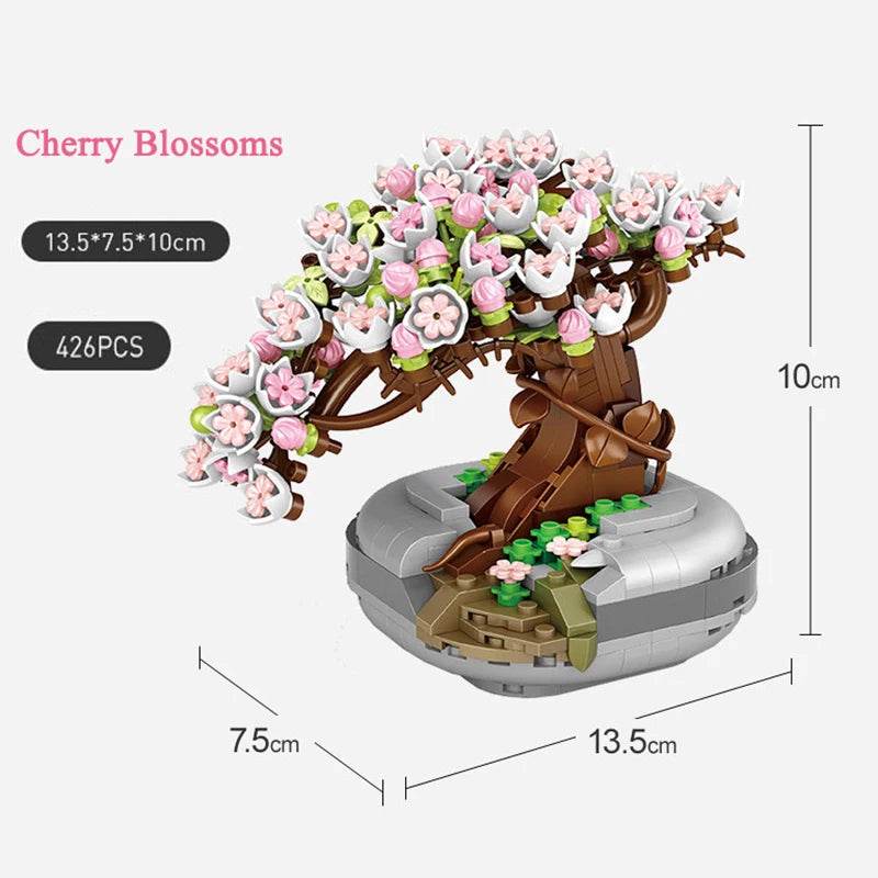 Educational Building Block Set Cherry Blossom Bouquet Gift - ToylandEU