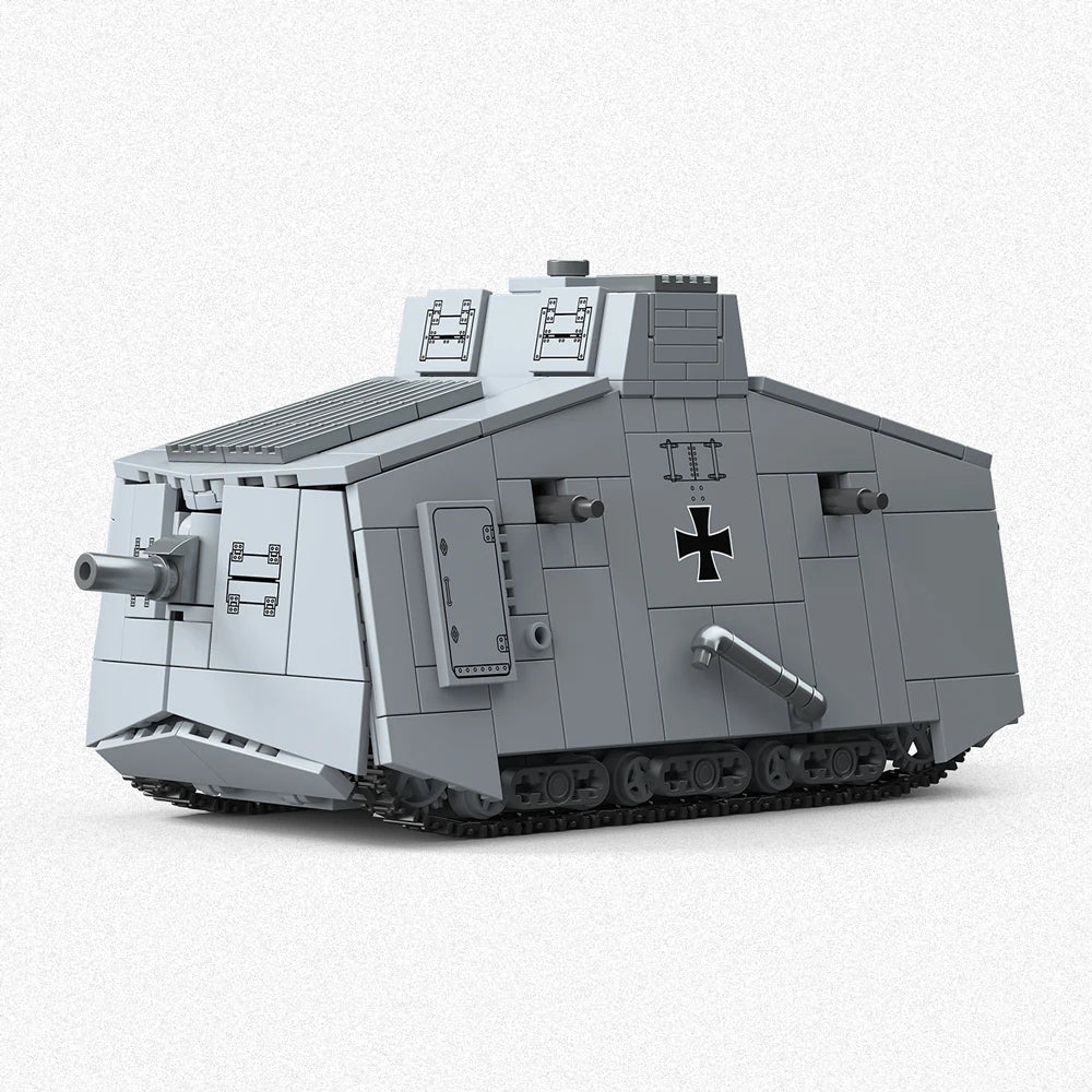 Educational Building Block Set World War I Heavy Tank Mk V A7V Model Lego Compatible For Children - ToylandEU
