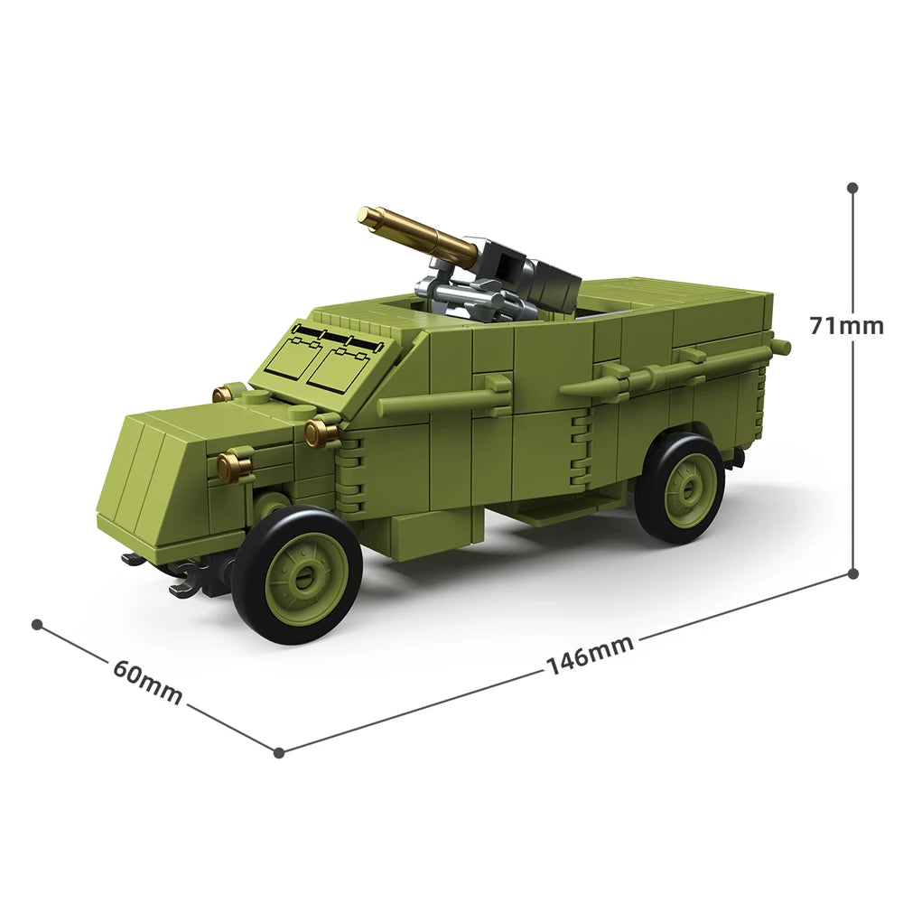 Educational Building Block Set World War I Heavy Tank Mk V A7V Model Lego Compatible For Children - ToylandEU