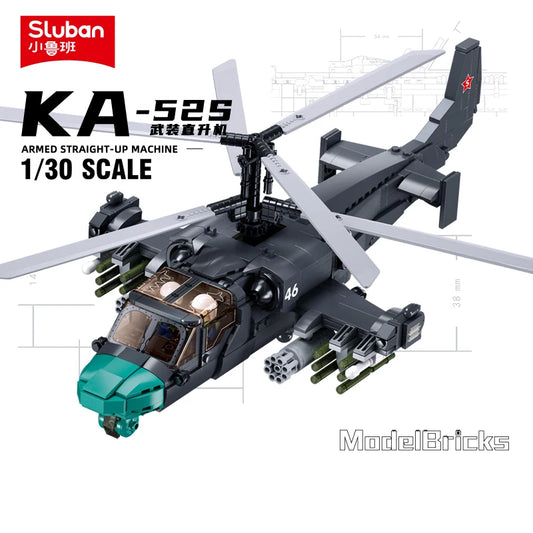 Educational Building Blocks Kamov Ka 52 Alligator Helicopter Model Lego Compatible For Kids - ToylandEU