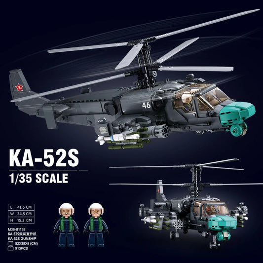 Educational Building Blocks Kamov Ka 52 Alligator Helicopter Model Lego Compatible For Kids - ToylandEU