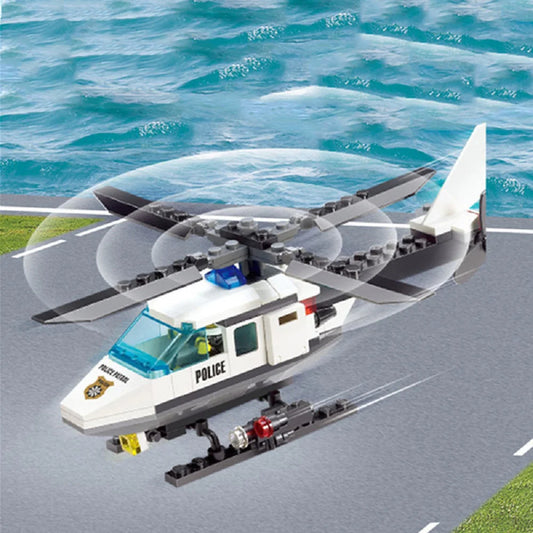 Educational Building Blocks Set City Police Helicopter For Kids Compatible With Lego Creative Assembly Toy - ToylandEU