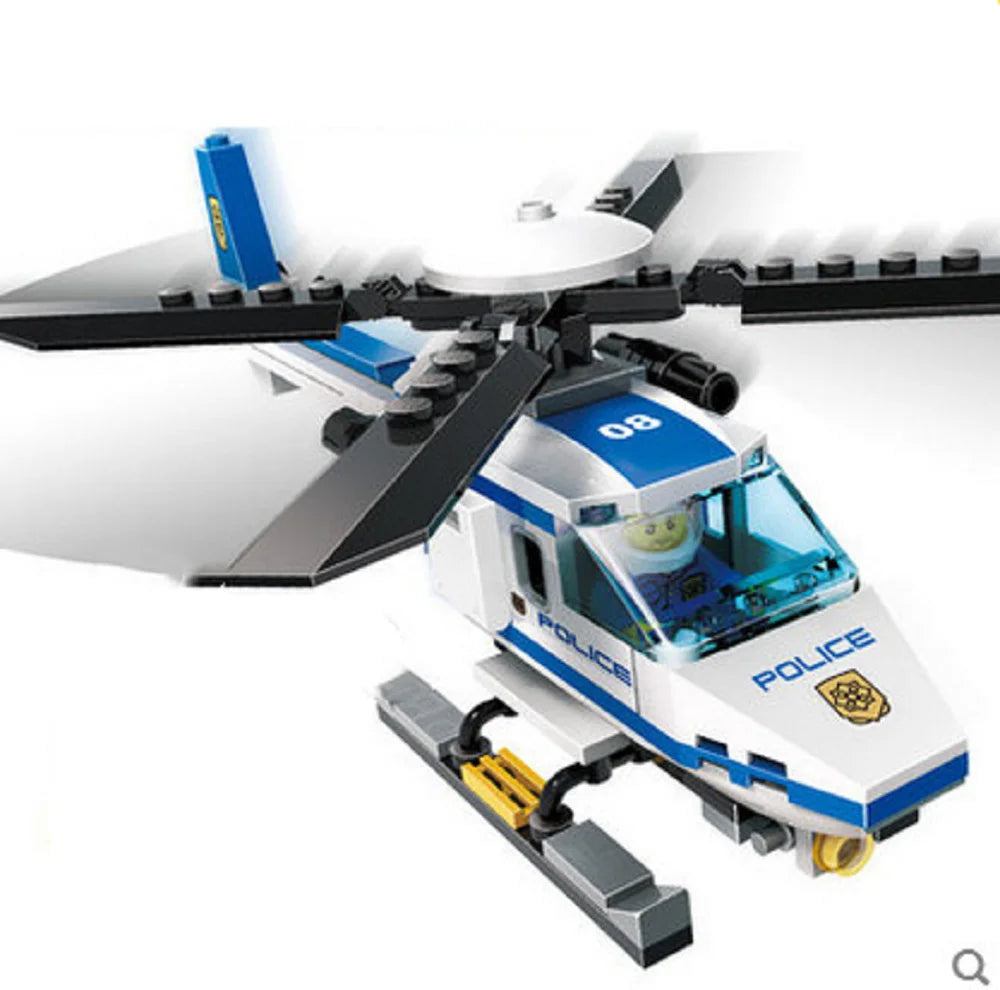 Educational Building Blocks Set City Police Helicopter For Kids Compatible With Lego Creative Assembly Toy - ToylandEU