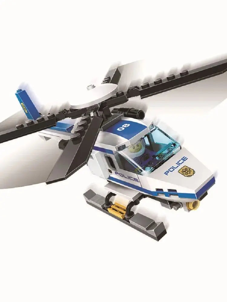 Educational Building Blocks Set City Police Helicopter For Kids Compatible With Lego Creative Assembly Toy - ToylandEU