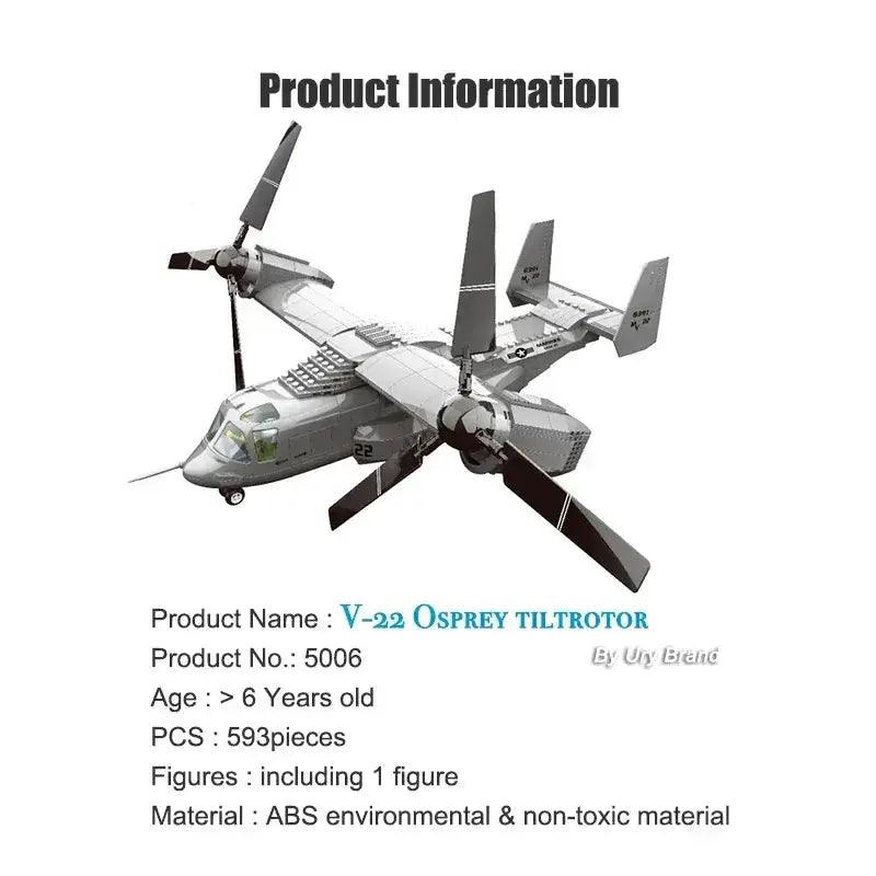  Educational Building Blocks V22 Aircraft Toyland EU -  ToylandEU™