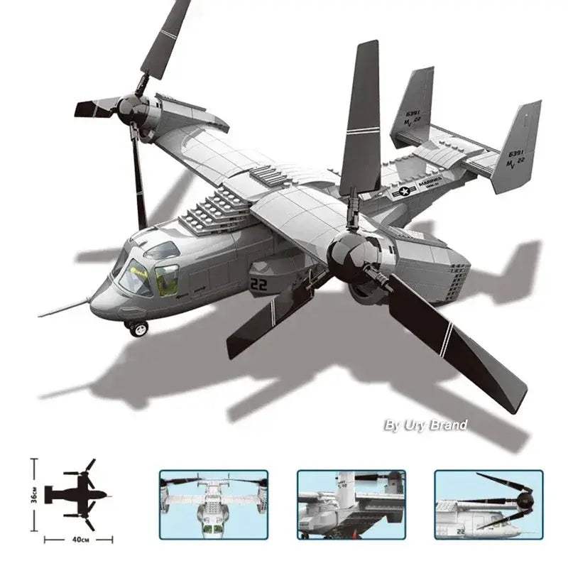  Educational Building Blocks V22 Aircraft Toyland EU -  ToylandEU™