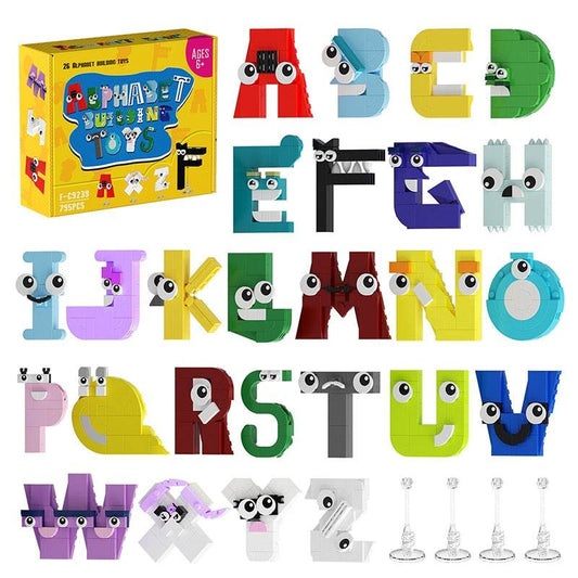 Educational Buildmoc 26-Letter Alphabet Blocks Set for Creative Play - ToylandEU