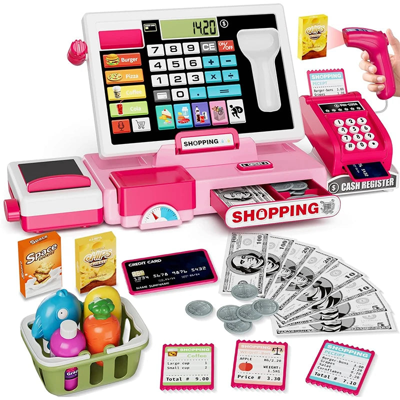 Educational Cash Register Playset With Real Calculator For Preschoolers Ages 3 To 6 Gift - ToylandEU