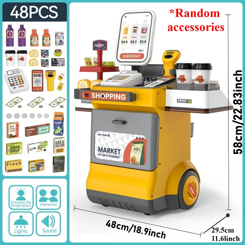 Educational Cash Register Playset With Scanner And Card Reader And Money Calculator For Kids - ToylandEU