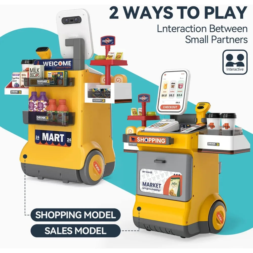 Educational Cash Register Playset With Scanner And Card Reader And Money Calculator For Kids - ToylandEU