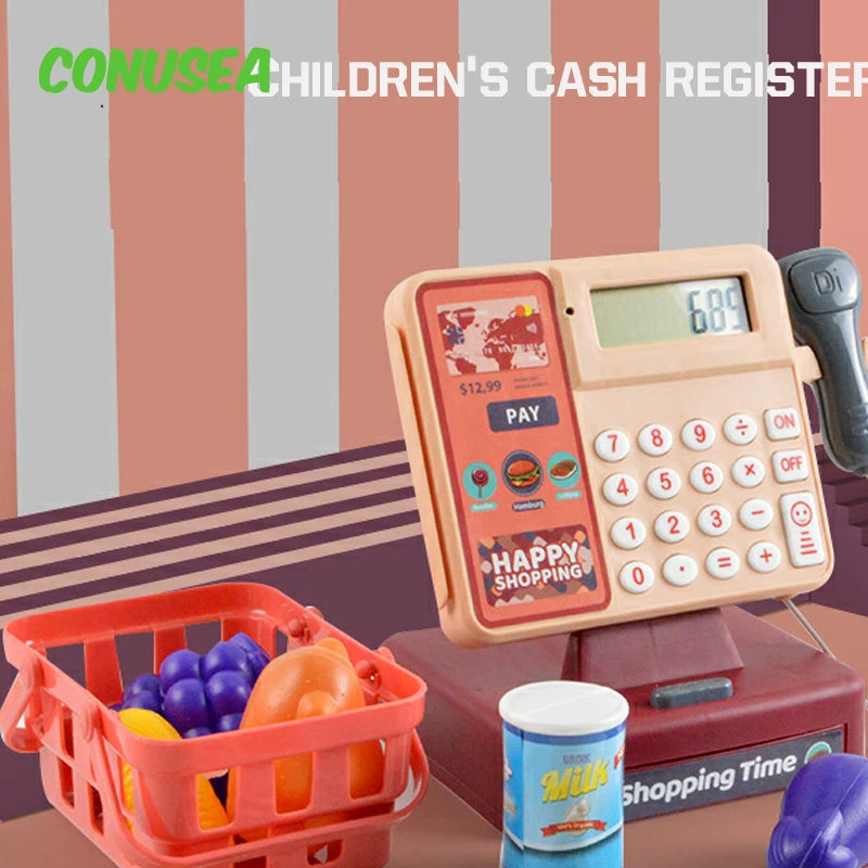 Educational Cash Register Toy Multicolor ABS Safe Plastic Role Play For Kids Ages 3 To 6 - ToylandEU