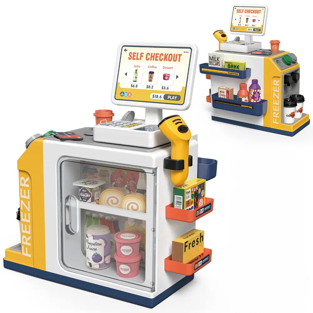 Educational Cash Register Toy Set With Scanner And Coffee Machine For Ages 3 And Up - ToylandEU