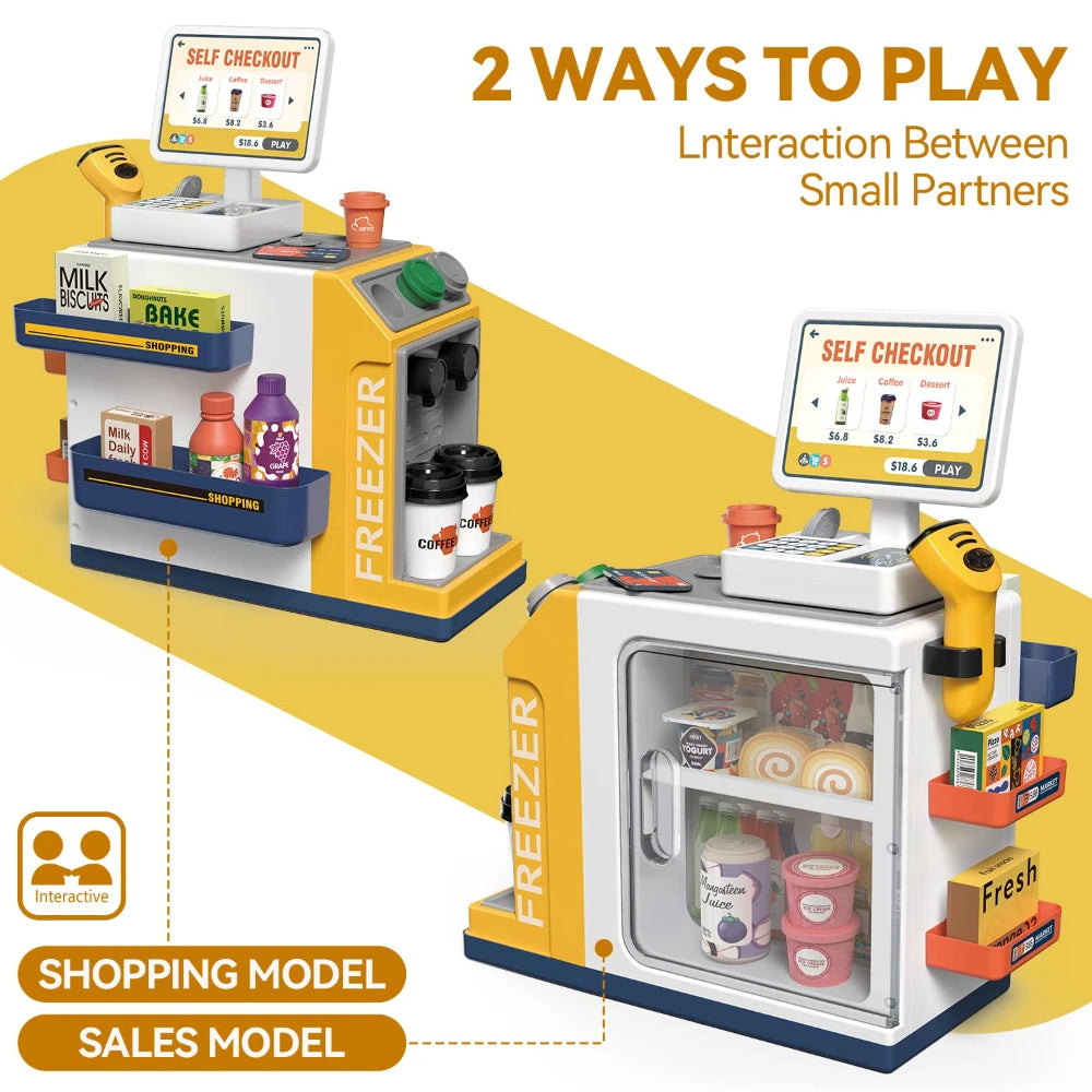 Educational Cash Register Toy Set With Scanner And Coffee Machine For Ages 3 And Up - ToylandEU