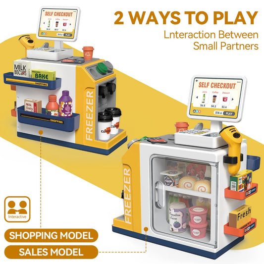 Educational Cash Register Toy Set With Scanner And Coffee Machine For Ages 3 And Up - ToylandEU