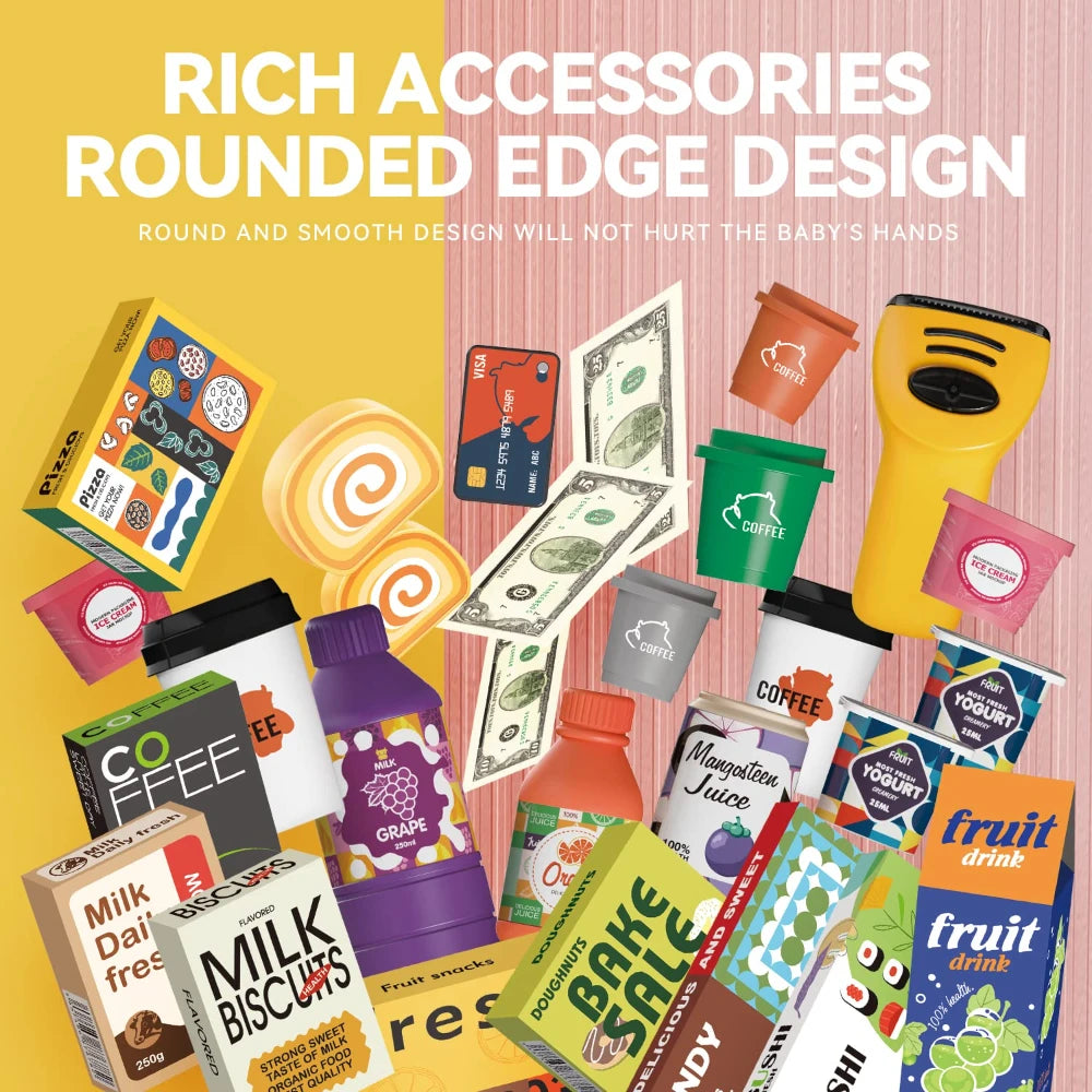 Educational Cash Register Toy Set With Scanner And Coffee Machine For Ages 3 And Up - ToylandEU