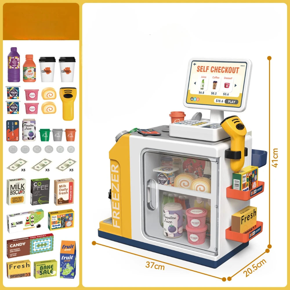 Educational Cash Register Toy Set With Scanner And Coffee Machine For Ages 3 And Up - ToylandEU