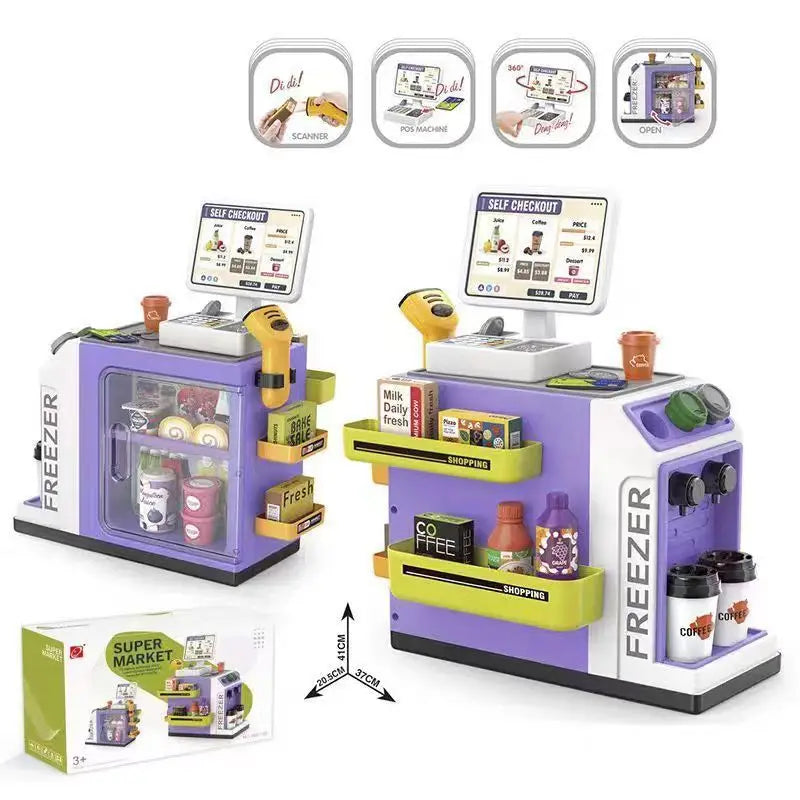 Educational Cash Register Toy Set With Scanner And Coffee Machine For Ages 3 And Up - ToylandEU