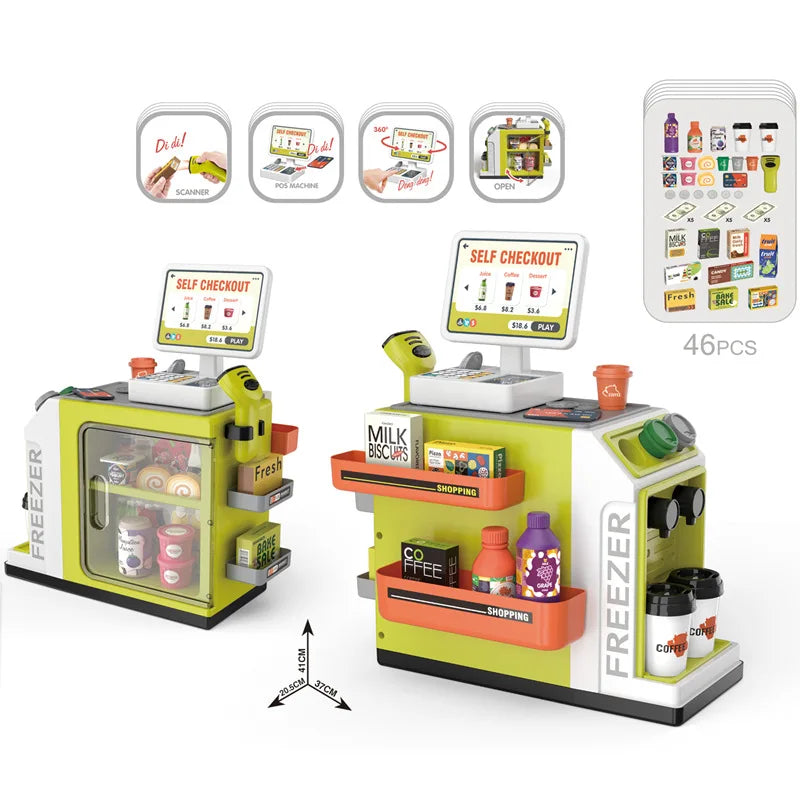 Educational Cash Register Toy Set With Scanner And Coffee Machine For Ages 3 And Up - ToylandEU