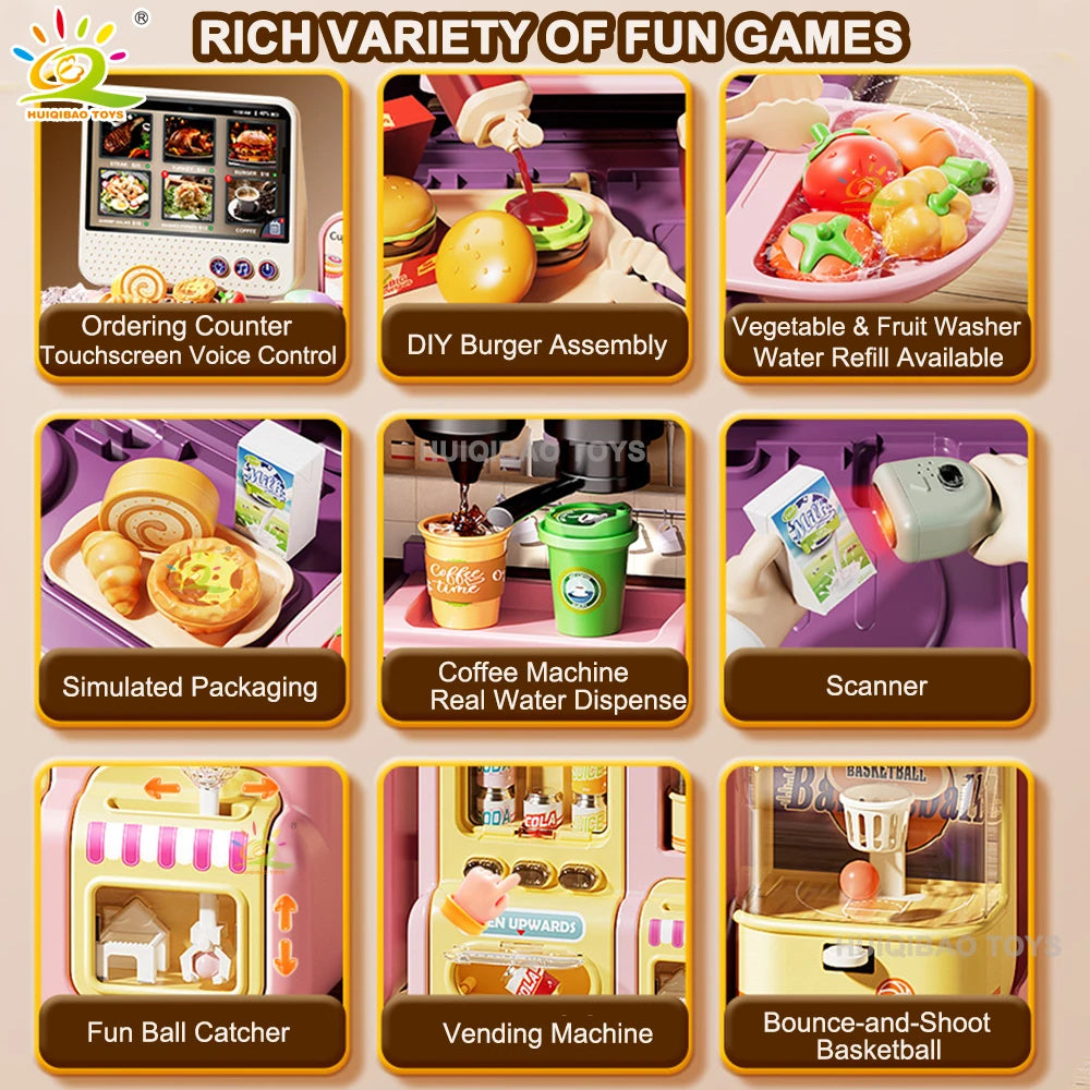 Educational Cash Register Toy With Realistic Simulated Coffee Machine Feature Battery Operated For Kids And Girls - ToylandEU