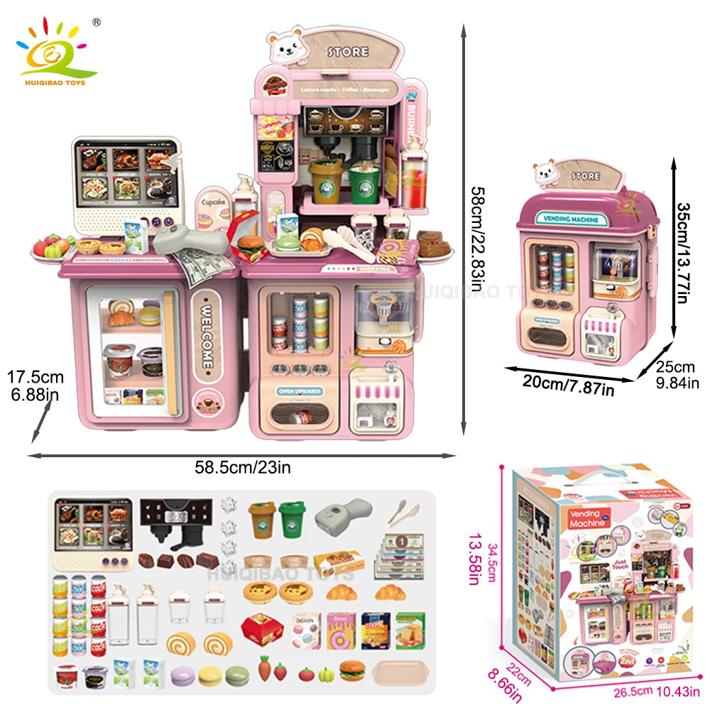 Educational Cash Register Toy With Realistic Simulated Coffee Machine Feature Battery Operated For Kids And Girls - ToylandEU