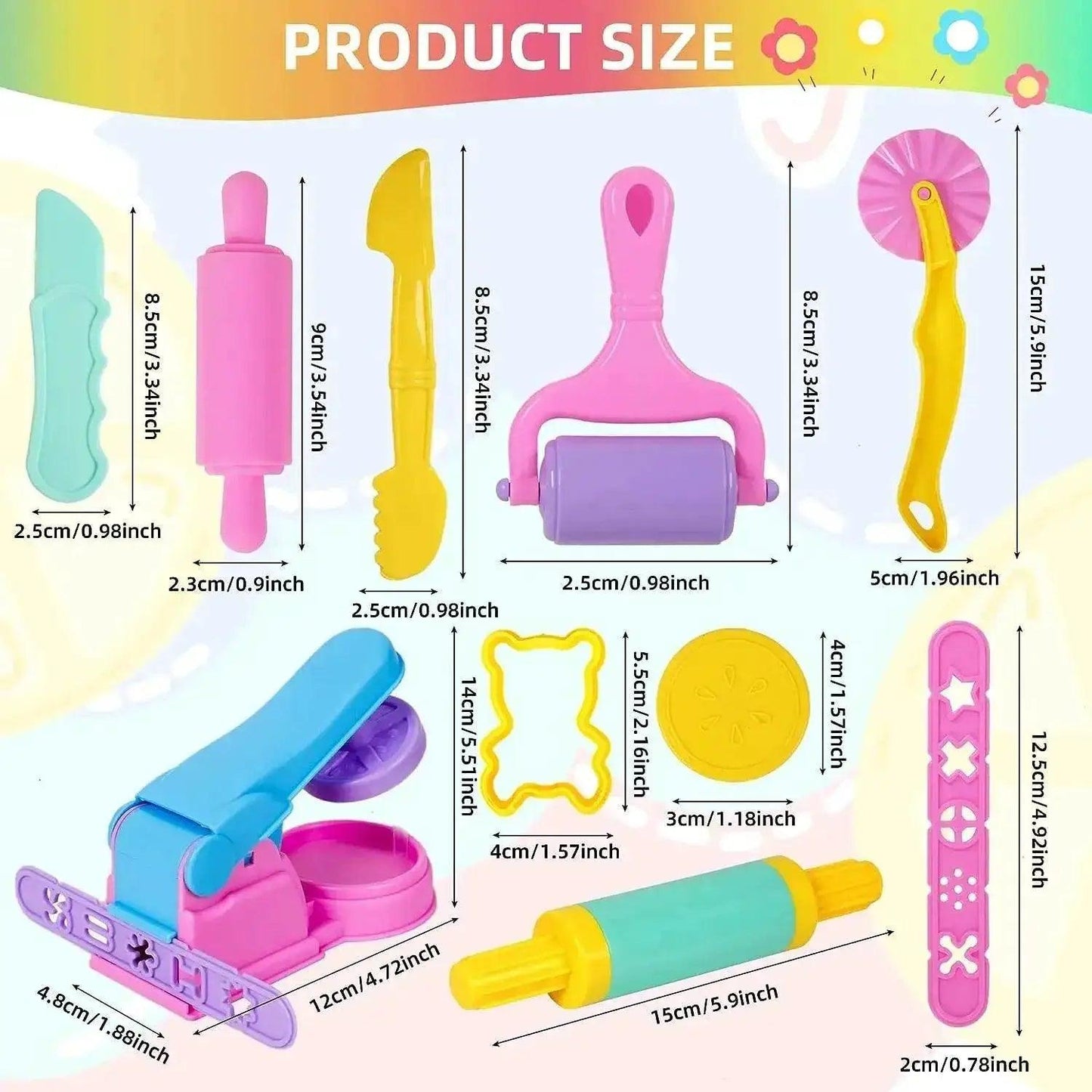  Educational Children's Plasticine Modeling Clay Tool Kit - Creative  -  ToylandEU™