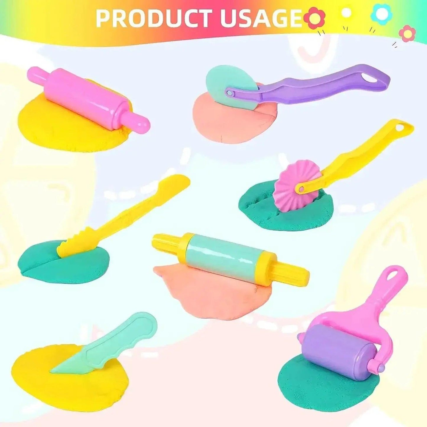  Educational Children's Plasticine Modeling Clay Tool Kit - Creative  -  ToylandEU™
