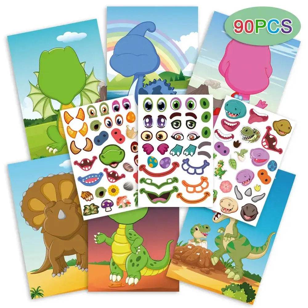 Educational DIY Kids Sticker Pack Animal Dinosaur Stickers - ToylandEU