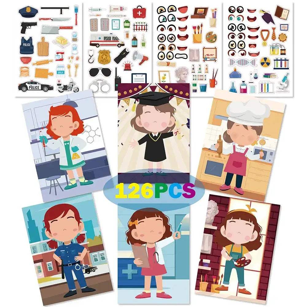 Educational DIY Kids Sticker Pack Animal Dinosaur Stickers - ToylandEU