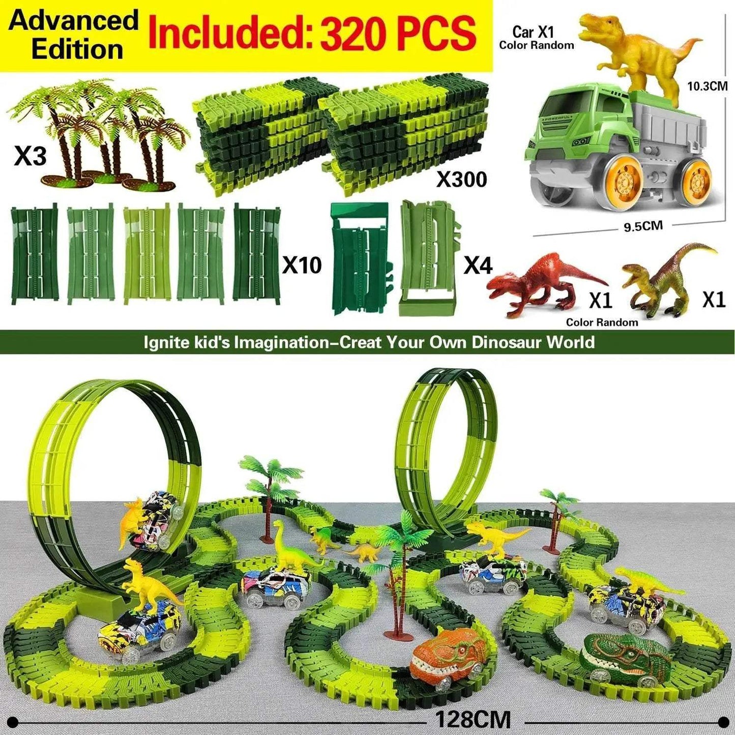  Educational Dinosaur Track Car Led Toy Toyland EU -  ToylandEU™