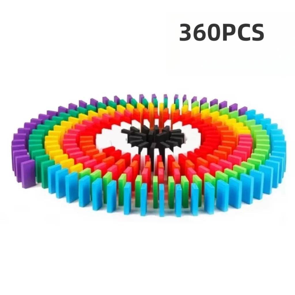 Educational Domino Block Set Rainbow 100 Piece For Children - ToylandEU