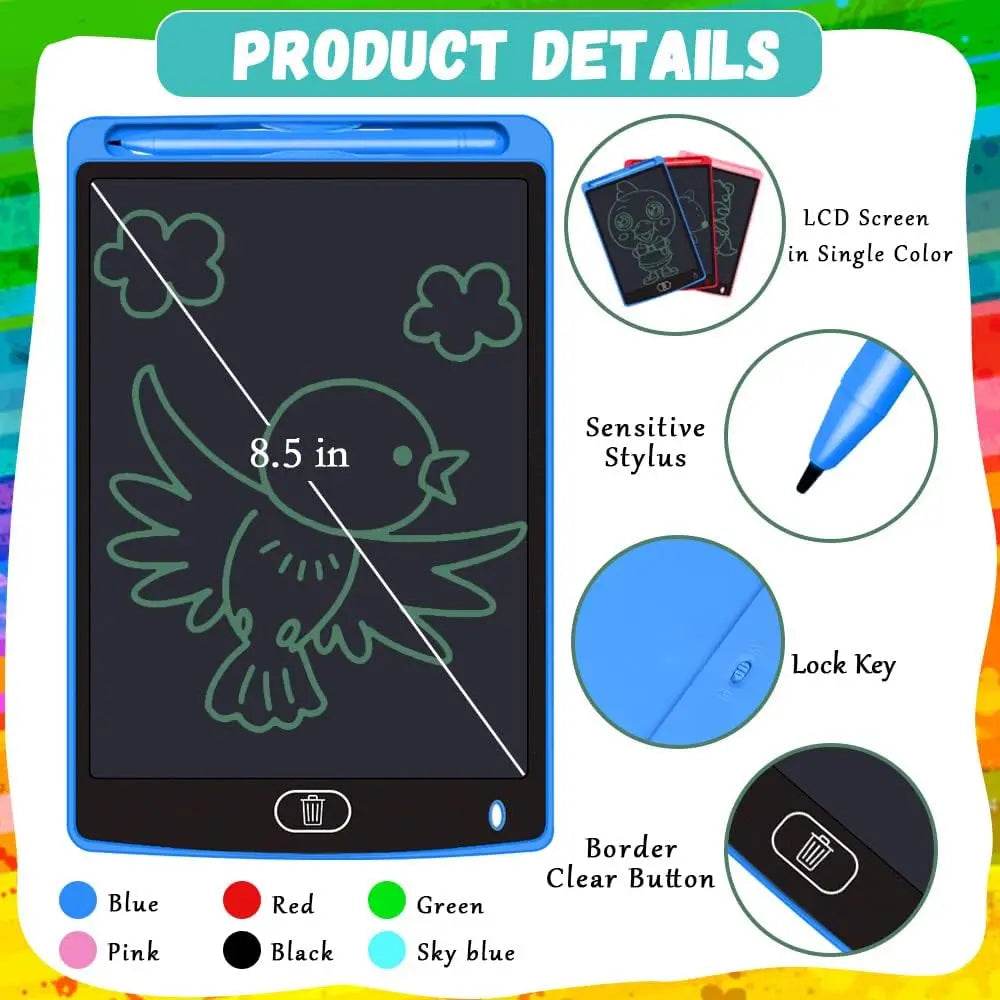 Educational Drawing Board Set 8.5 Inch LCD For Kids - ToylandEU