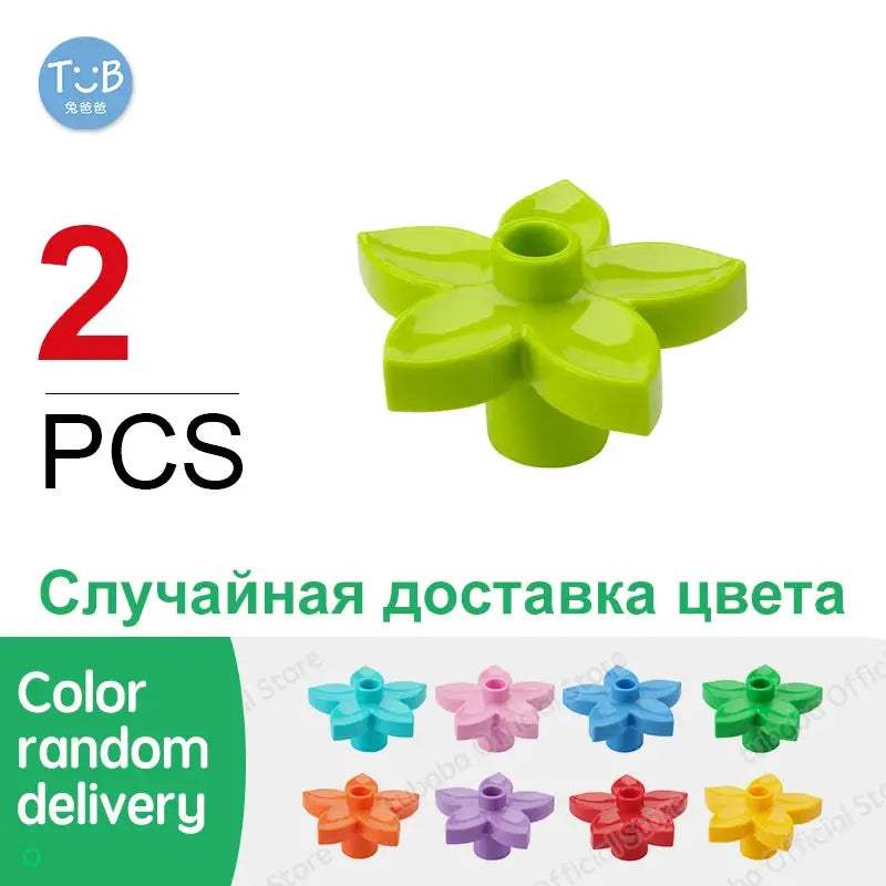 Plant Scenic Big Building Blocks Flowers Trees rock Accessories Compatible with Duploed Education Children Baby Gift DIY Toys - ToylandEU